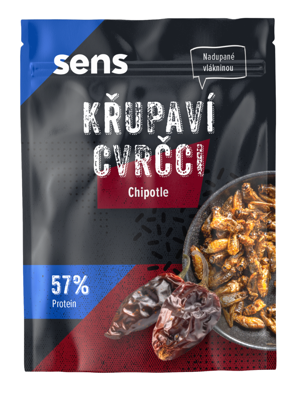 SINGLE Křupaví cvrčci v pytlíčku - Chipotle (16g)